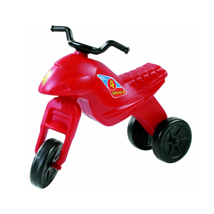 Gyermek motorkerékpár három kerékkel pedálok nélkül, piros, kicsi 141-es