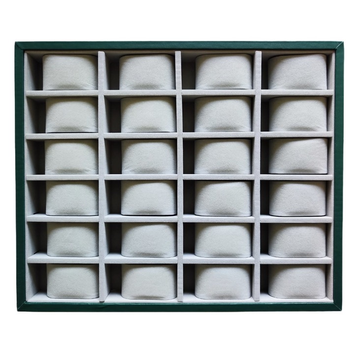 Кутия за часовници, дървена, с 24 възглавнички за представяне на часовници