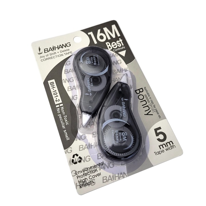Banda corector, 2 buc/set, 5 mm x 16 m, gri