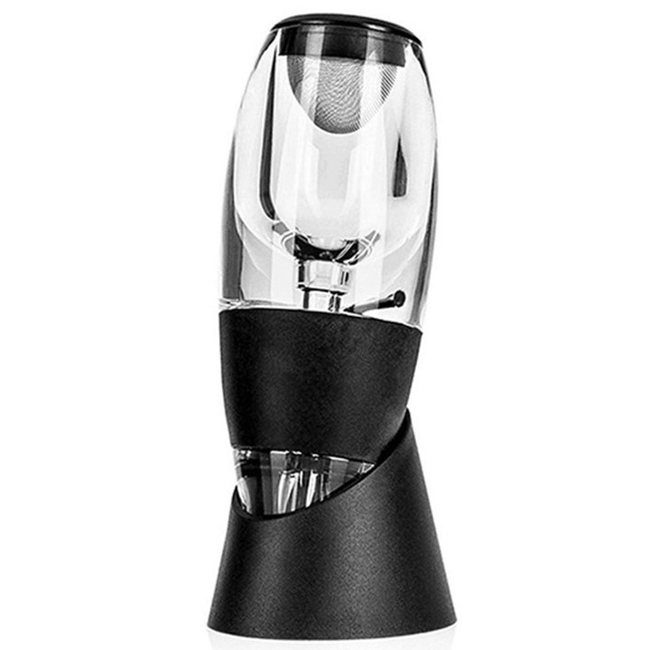 Intelligens dekanter borhoz, akril, többfunkciós, fekete