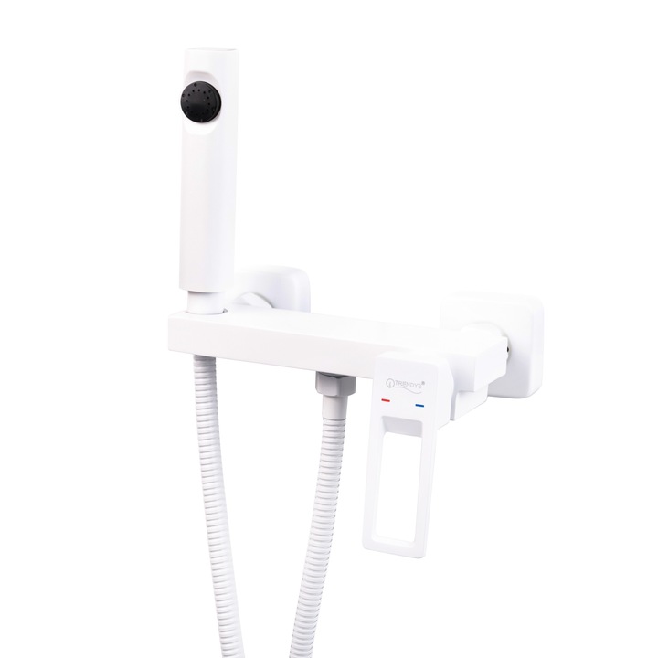 Baterie dus TRENDY’S, slim design rectangular, alb