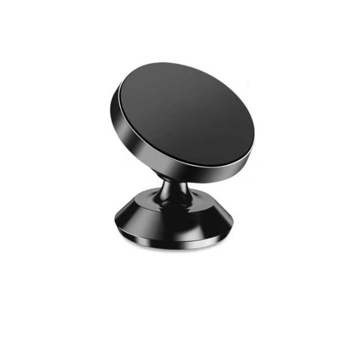 Univerzális mágneses autós tartó mobiltelefonhoz, 360°-ban forgatható, fekete színben