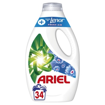 Detergent lichid Ariel Color, Lenor Fresh Air , 34spalari, 1.7L