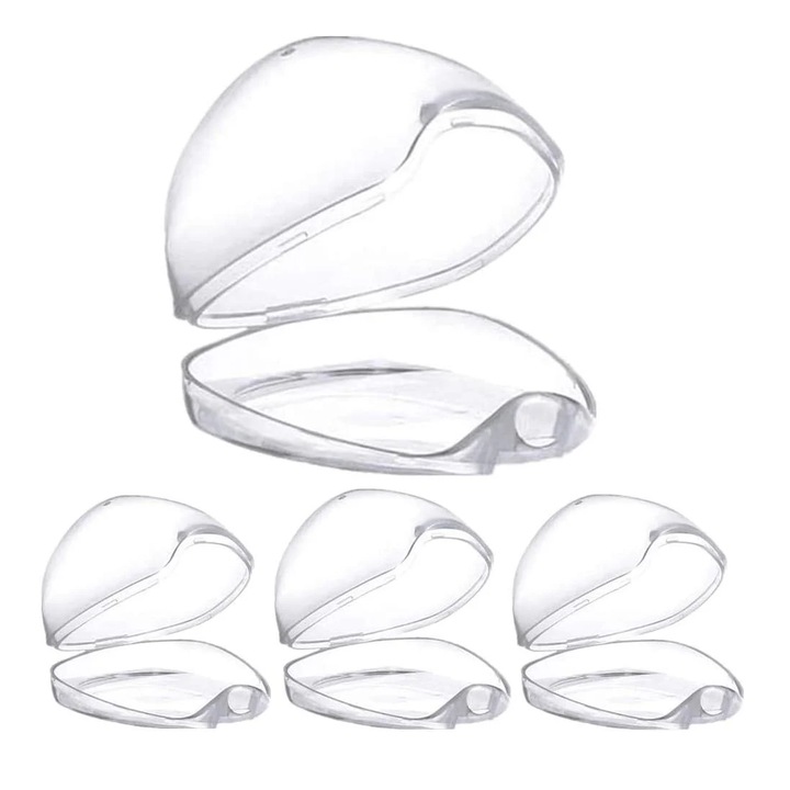 Комплект от 4 протектора за залъгалки Dawwoti, PP, прозрачни, 7 x 6, 1 x 5, 5 cm