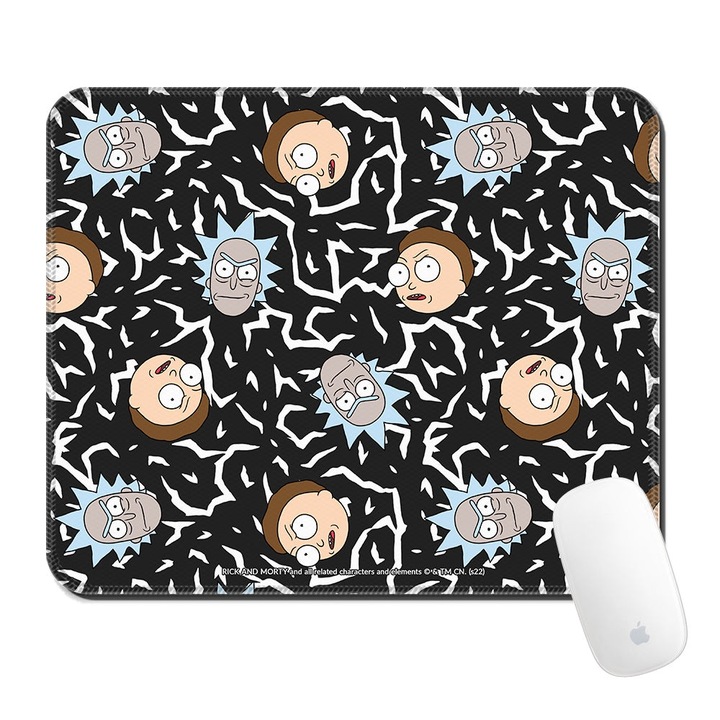 Mousepad 32x27 Rick si Morty 029 Rick si Morty Negru