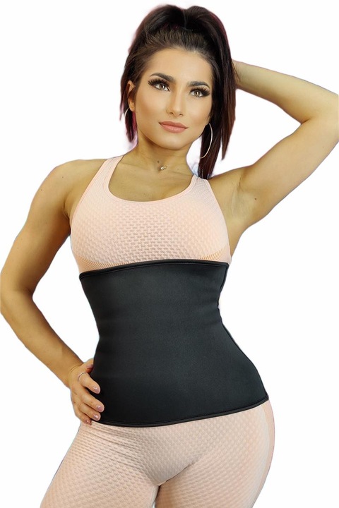 Corset dama, WildFashion, Neopren, Negru, Negru