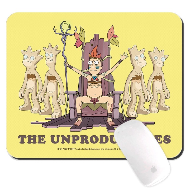 Mouse Pad 23x19 Rick and Morty 005 Rick and Morty Galben