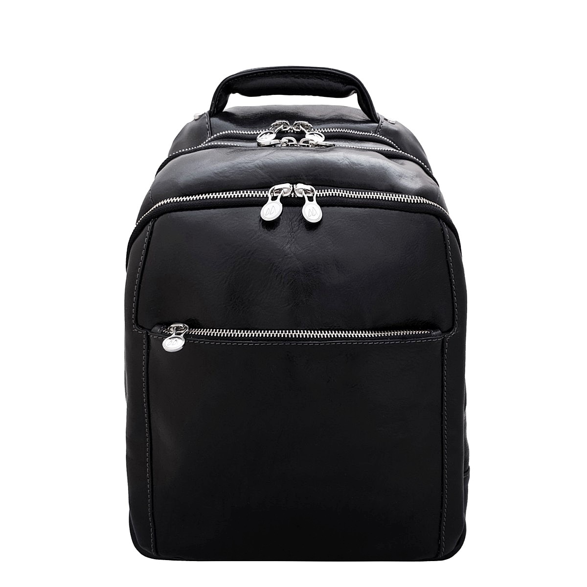 Rucsac pentru laptop din piele naturala vachetta, Util Land Fashion, negru, RL4055