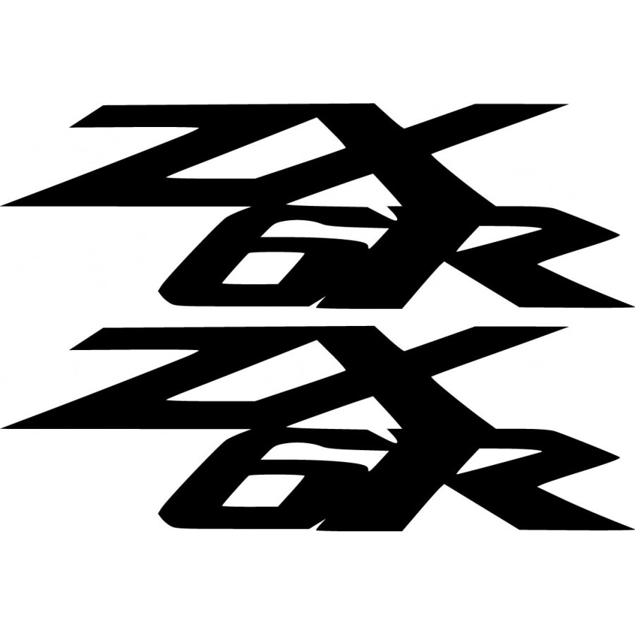Sticker x2, Kawasaki Ninja ZX 6R, Negru, 20cm - eMAG.ro
