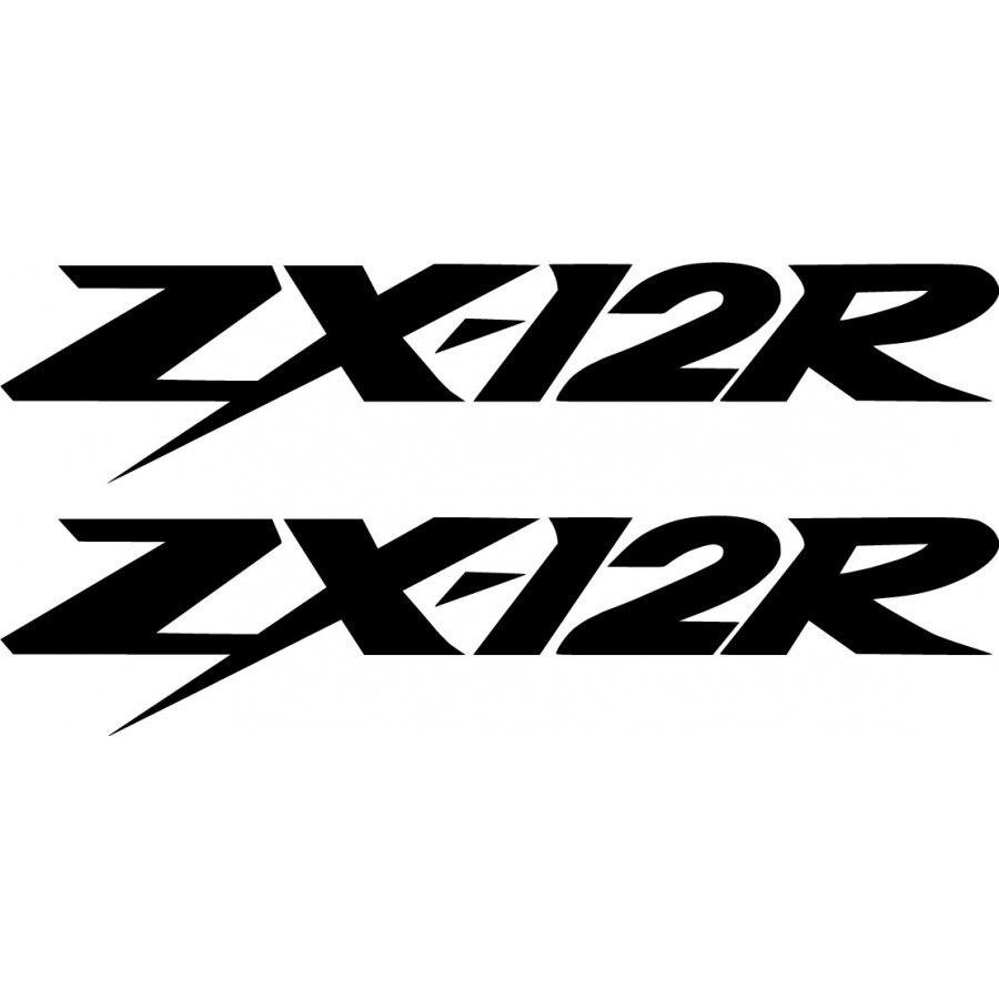 ₍ᐢ.ˬ.ᐢ₎ Sticker x2, Kawasaki Ninja ZX 12R, Alb, 20cm - eMAG.ro