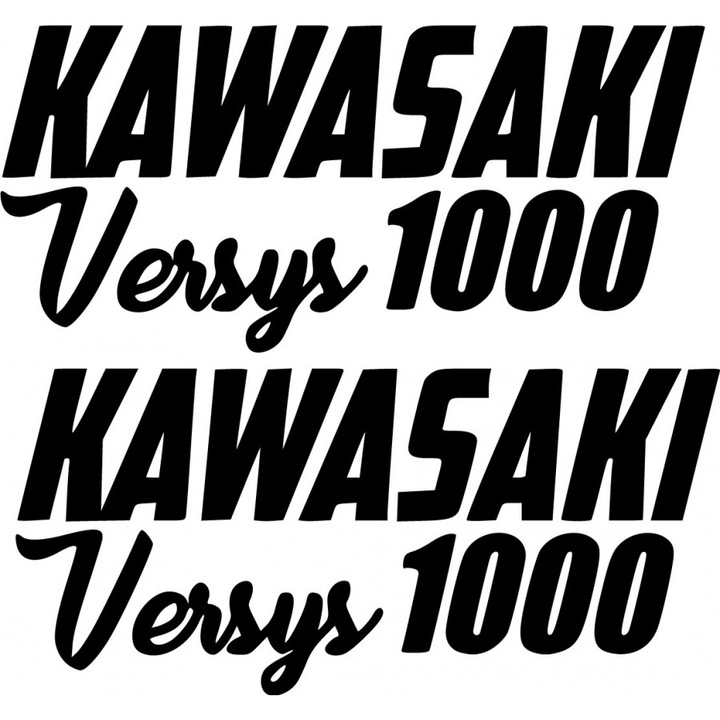 Sticker x2, Kawasaki Versys 1000, Alb, 20cm
