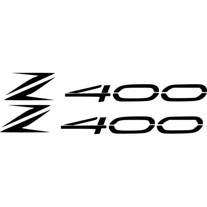 Sticker x2, Kawasaki Z400, Negru, 20cm