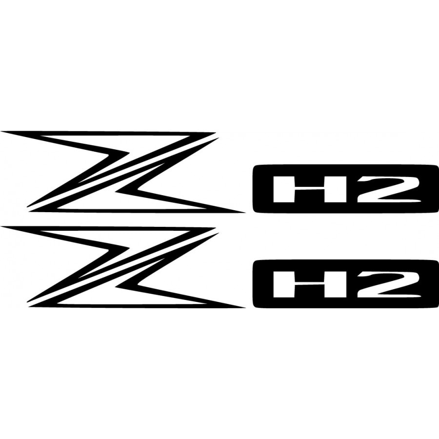 2 シール Sticker x2, Kawasaki ZH2, Negru, 20cm - eMAG.ro