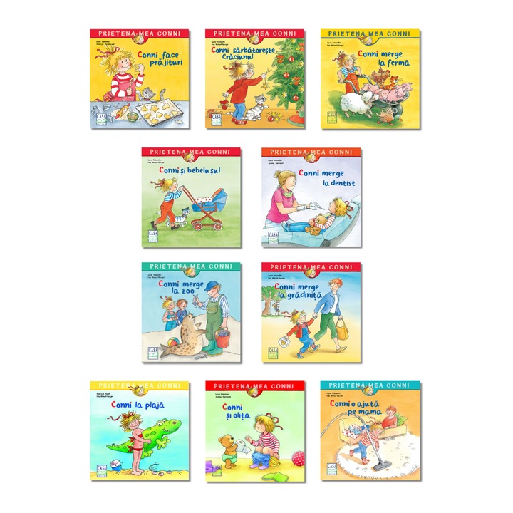 Pachet Conni 10 titluri (nr. 1-10), Liane Schneider, Eva Wenzel-Burger,Wolfram Hanel, Anna Doring, Annette Steinhauer