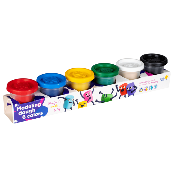 Пластилин Genio Kids 6 цвята 300 гр