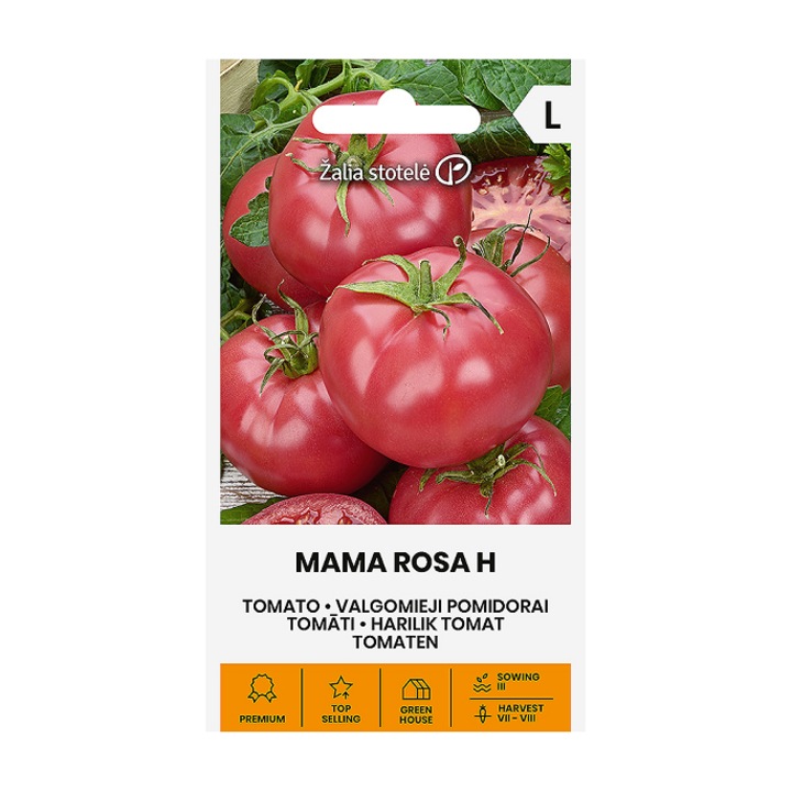 Seminte, Tomate Mama Rosa H, Žalia Stotelė, Plic, 10 buc
