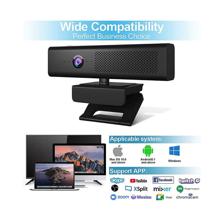 Camera video pentru PC, Full HD, 1080p, negru - eMAG.ro