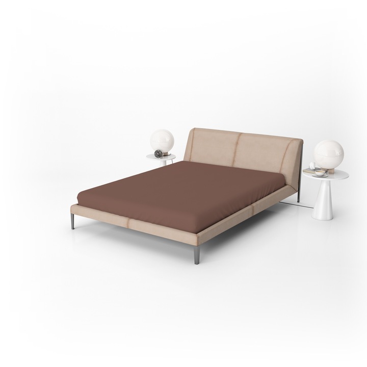 Чаршаф Dilios, 240x260 см, 100% памук ранфорс, 144TC, Кафяв