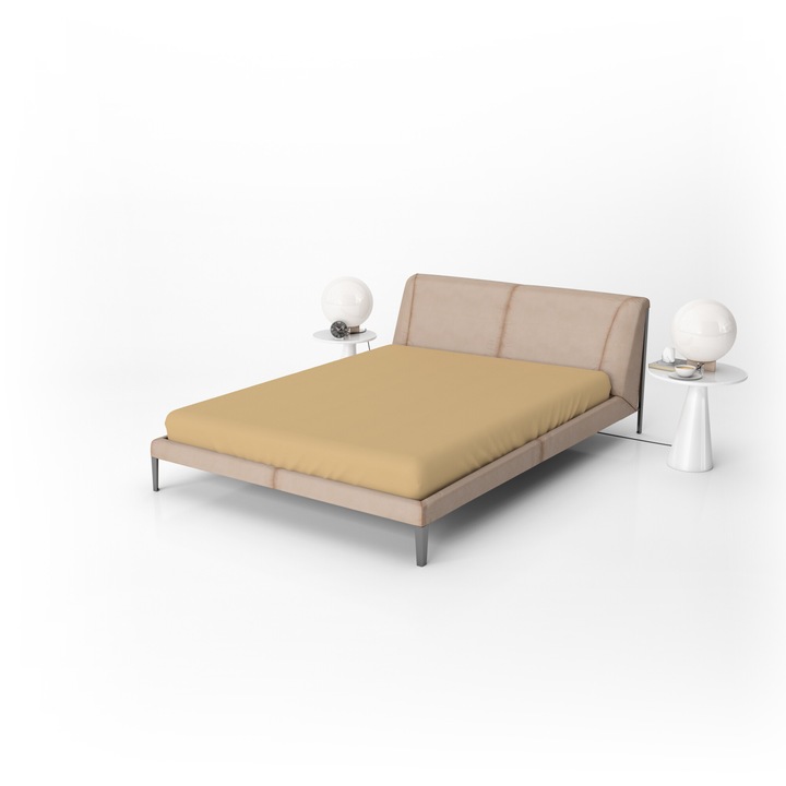 Чаршаф Dilios, 240x260 см, 100% памук ранфорс, 144TC, Охра