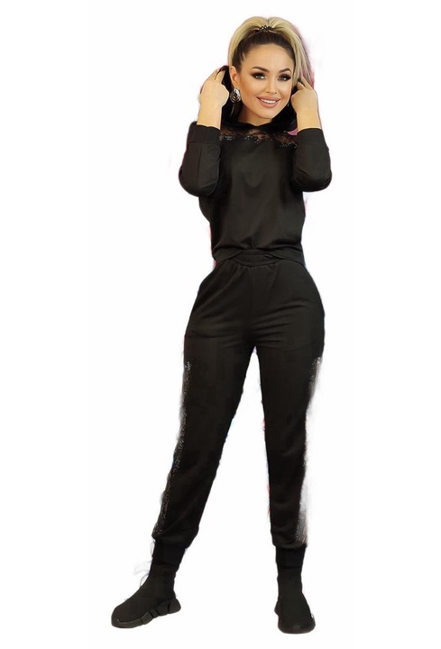 Trening dama Bumbac Negru, Negru