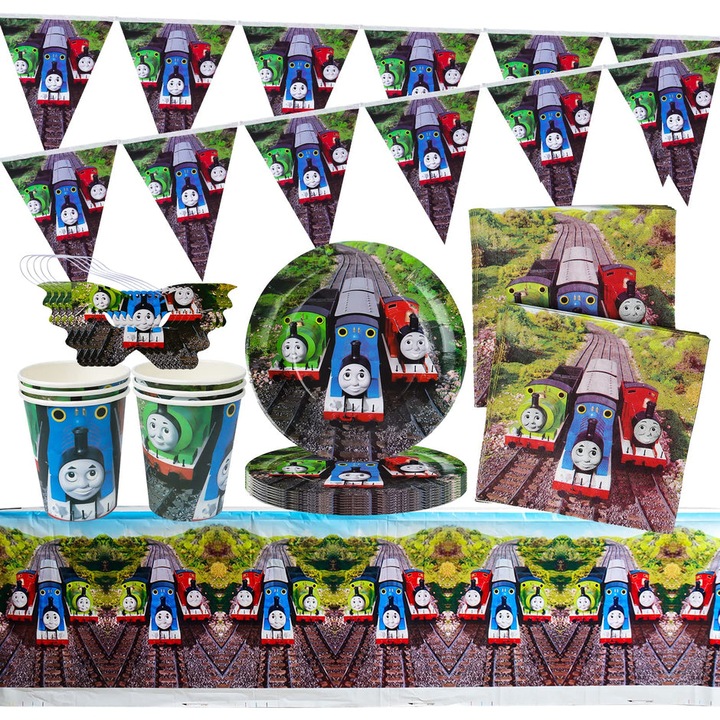 Set vesela si decoratiuni Thomas si prietenii, 41 piese, Multicolor