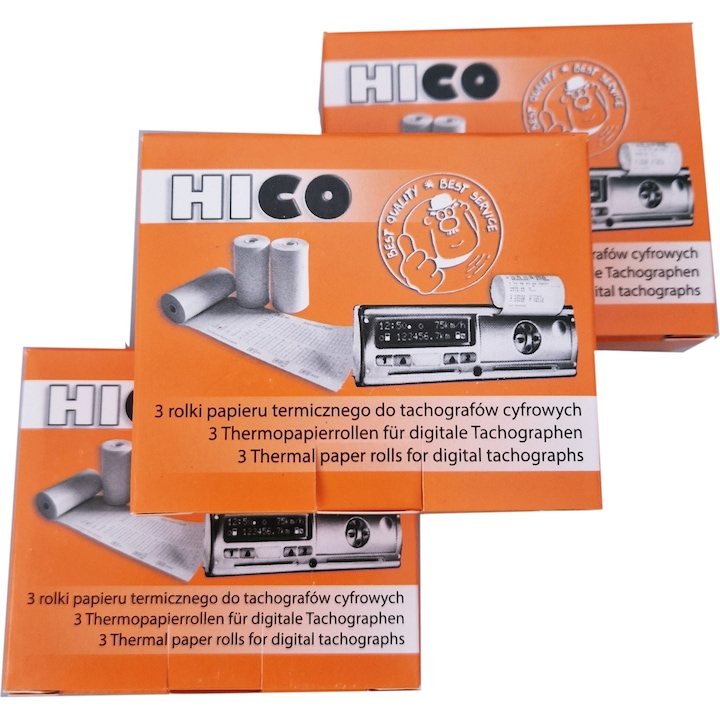 Hartie Termica Pentru Tahograf, Hico Roll, Tachocmr, Set 3 Buc