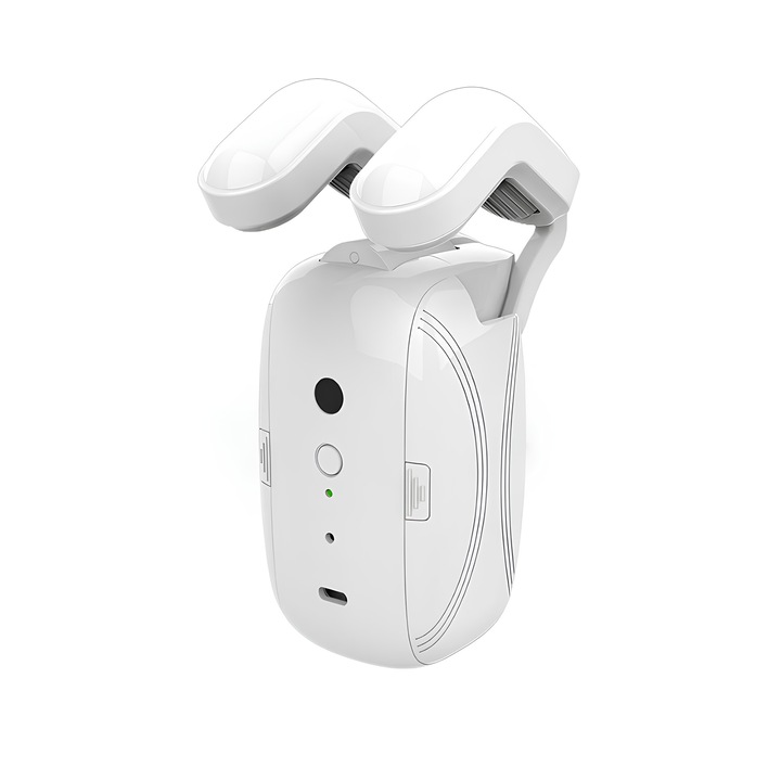 Robot automatizare draperii/perdele, Smart Switchbot Curtain, pentru tija tip bara, control prin aplicatie, functie de programare, control prin voce, senzor de temperatura, senzor de lumina, potrivit pentru Casa, Hotel, Airbnb, Booking, Bluetooth, ALB