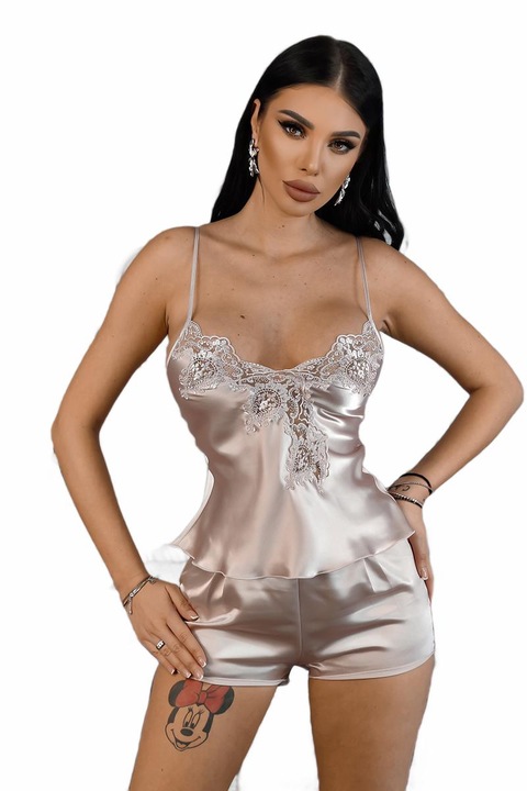 Pijamale dama, WildFashion, Poliester, 3418, Lila deschis