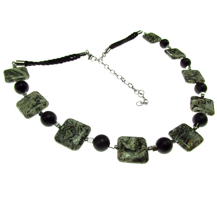 Colier Moon cu agate si onix