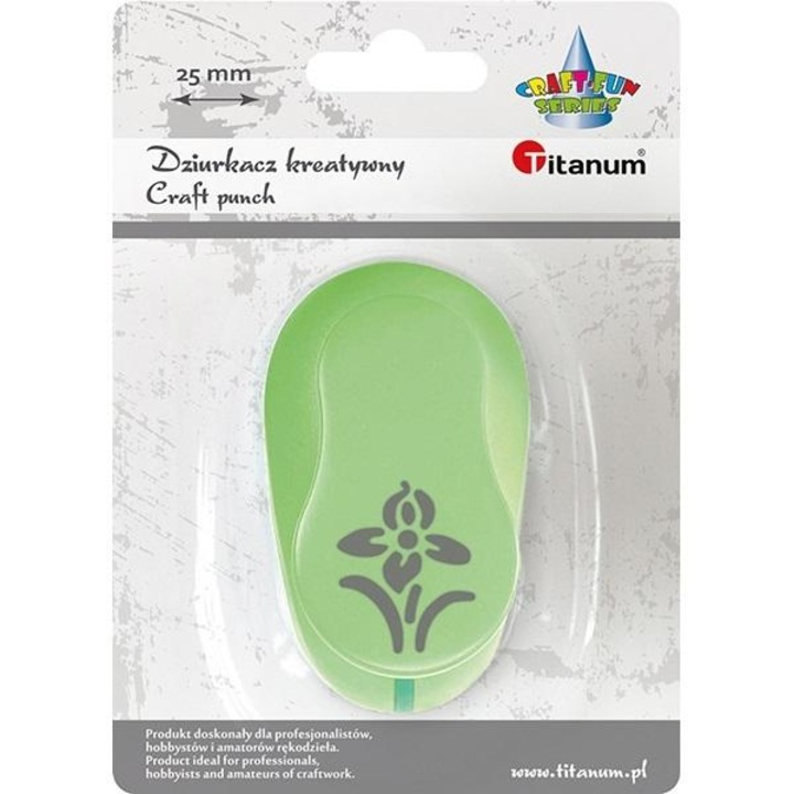 Perforator cu motiv floral, Titanum, 25mm, Verde
