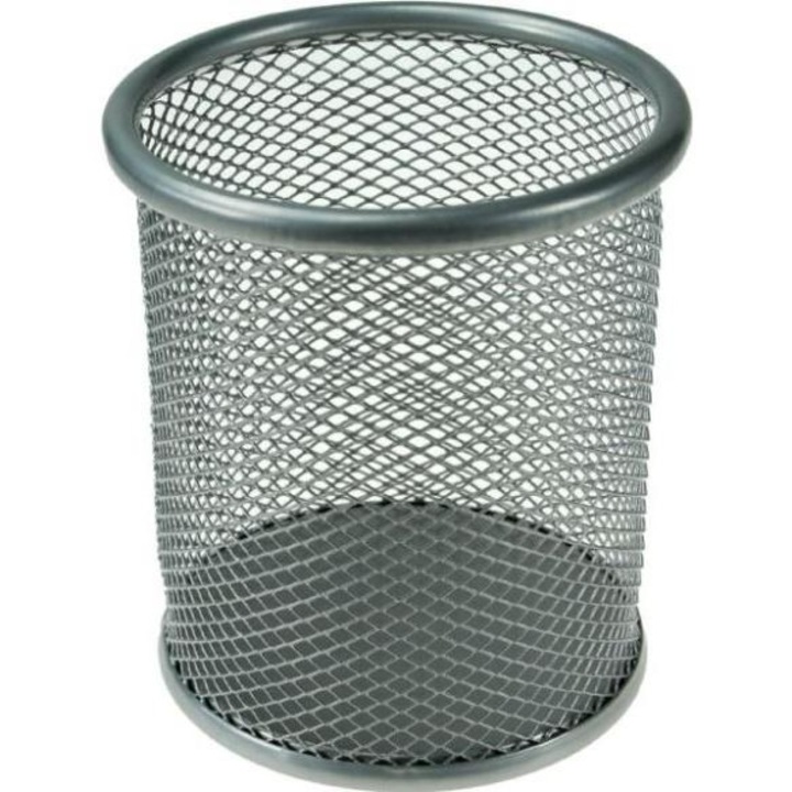 Suport pentru pixuri, Titanum, Metal, Argintiu