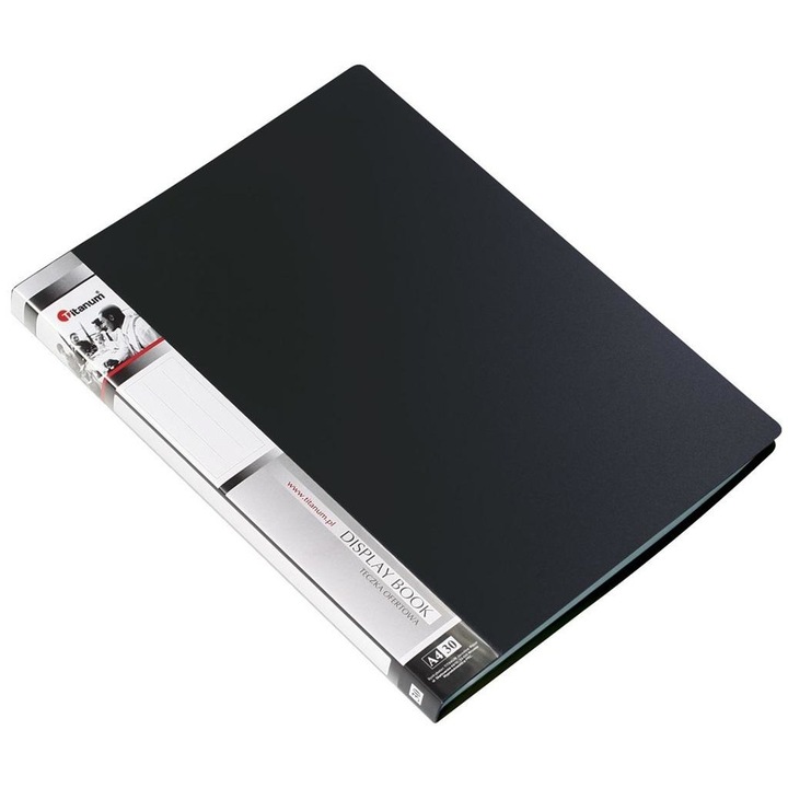 Clasor A4, Titanum, PP, Negru