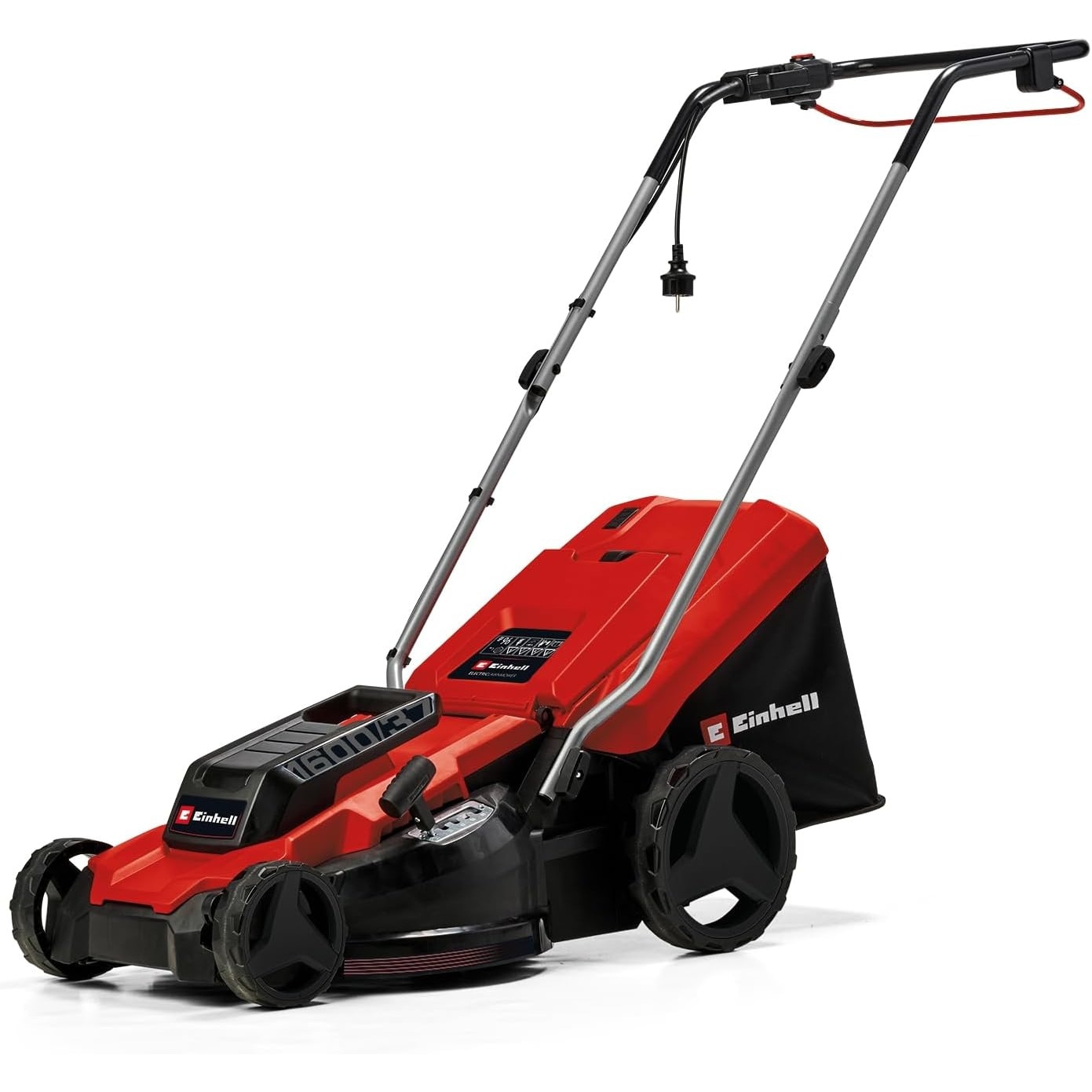 Masina de tuns gazon/iarba electrica Einhell GC-EM 1600/37, putere 1600 W, latime taiere 37 cm, inaltimii de taiere 20 - 60 mm, 5 trepte de taiere, sac colector 38 L