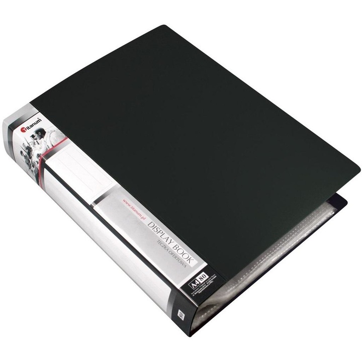 Dosar A4, Titanum, PP, Negru