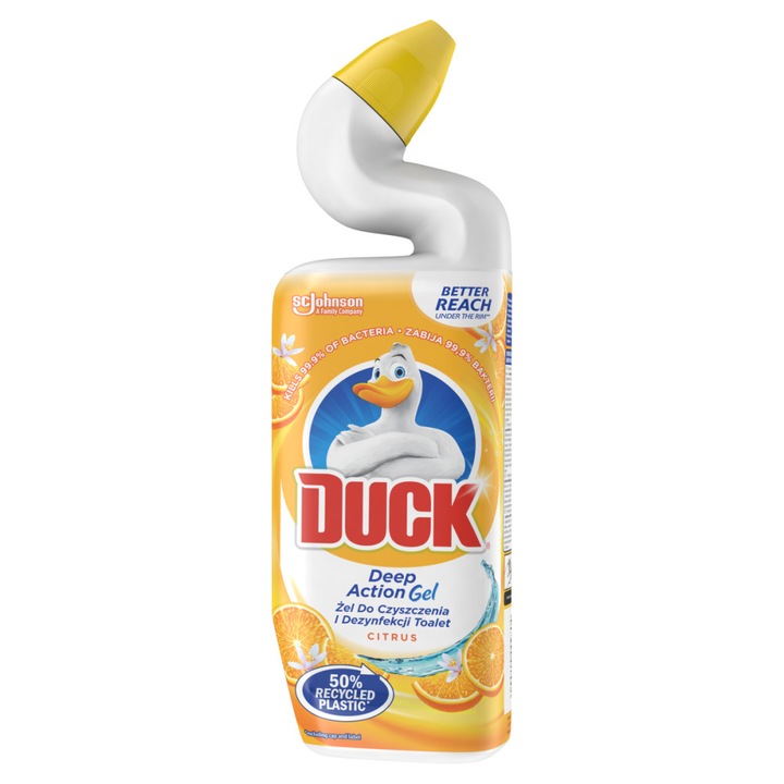 Почистващ препарат Duck Deep Action Gel Lemon WC cleaning duck, 750 мл