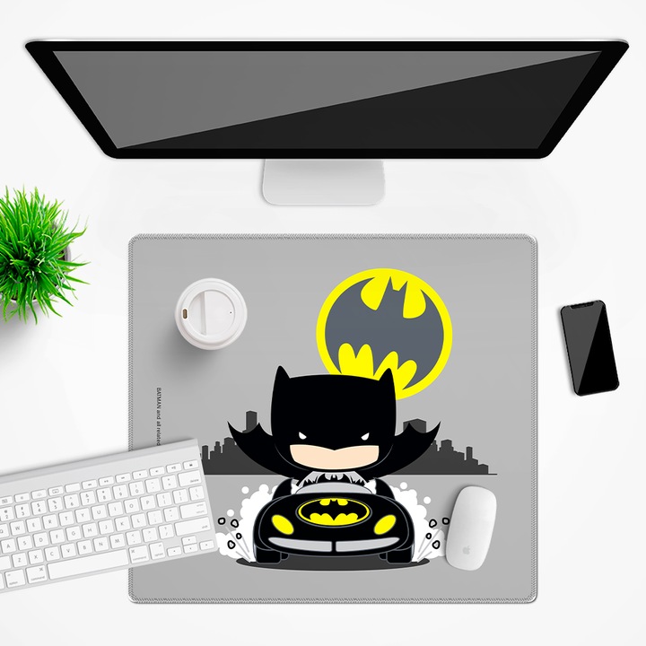 Mousepad Ert Group, model Batman 085, anti-alunecare, multicolor, 50x45cm, Gaming