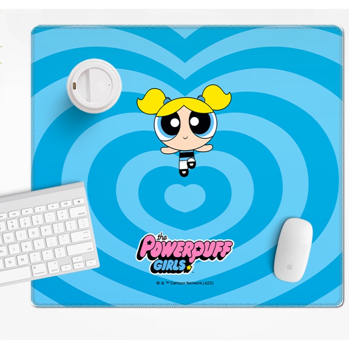 Mousepad, Ert Group, Model- The Powerpuff Girls 005, 50x45cm, Albastru