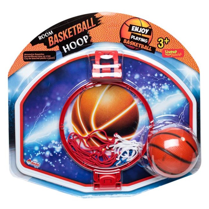 Kosárlabda karika panellel, 19 cm-es gyűrűvel és labdával, 41x33 cm