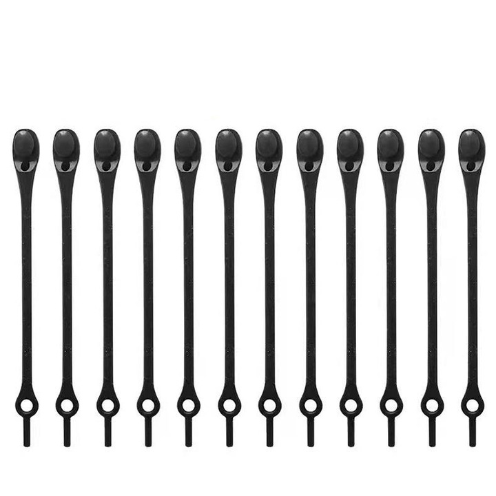 Set 12 sireturi silicon negru