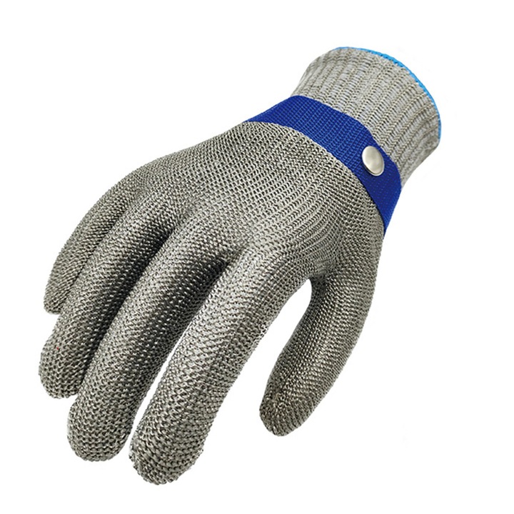 Total védőkesztyű, JENUOS, Professzionális CAT9 vágás- és tapadásmentes poliészter vágásálló acél betétekkel, szereléshez, konyhához, kertészkedéshez, M