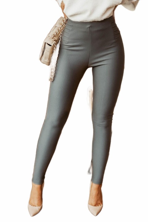 Pantaloni dama, WildFashion, Poliamida/Viscoza, 1121, Gri