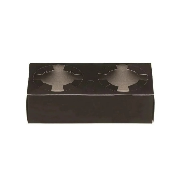 Suport din carton negru 2 pahare, 100 buc