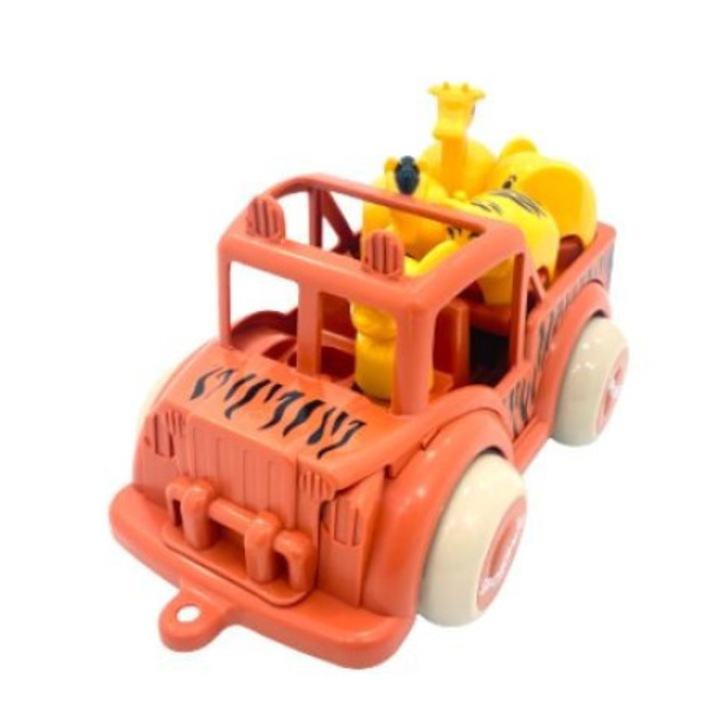 Camion de jucarie, Viking Toys, 25 cm, Portocaliu/Galben