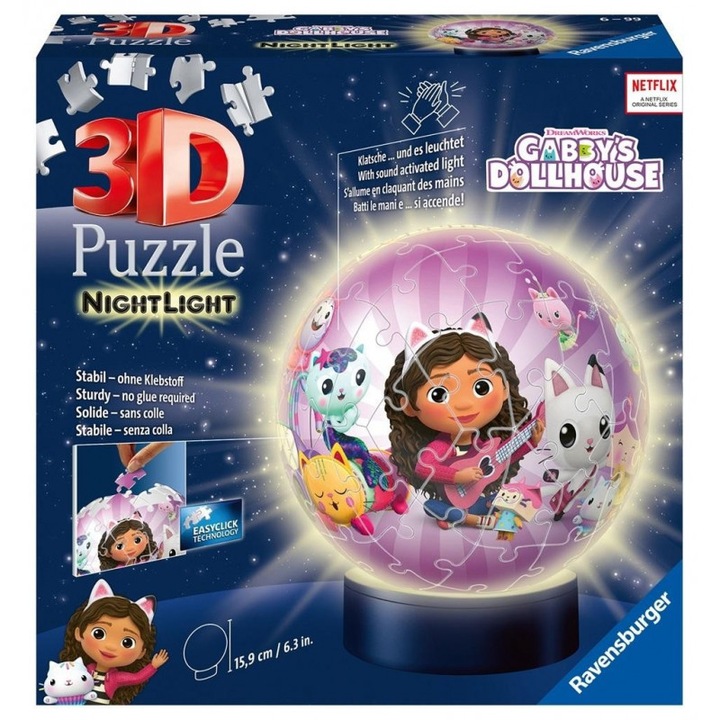 Puzzle Glob 3D, Ravensburger, 6 ani+