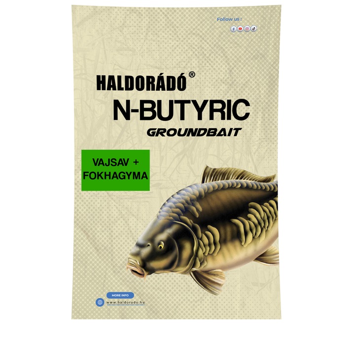 Nada, Haldorado, N-Butyric Groundbait 800g + 50ml, Fermentat + Usturoi