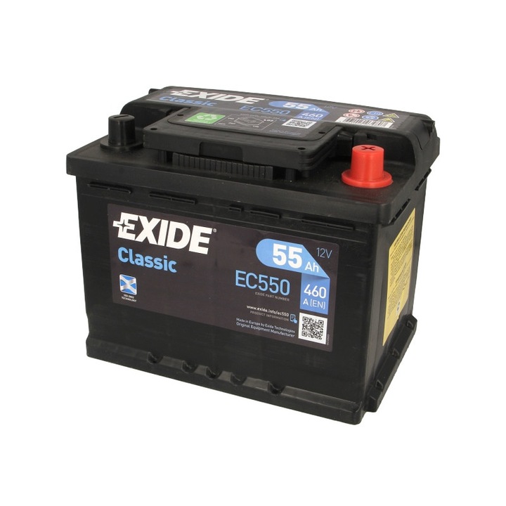 Акумулаторна батерия EXIDE 12V 55Ah/460A CLASSIC, 242x175x190 B13