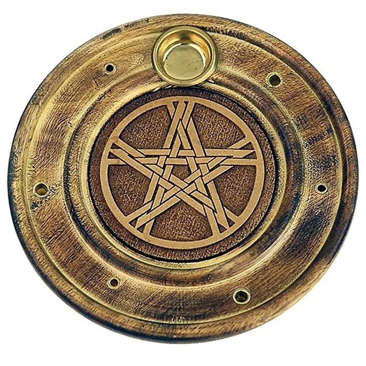Tartó illatosítórudakhoz, égő illatosítókúpokhoz, 10cm, Pentacle