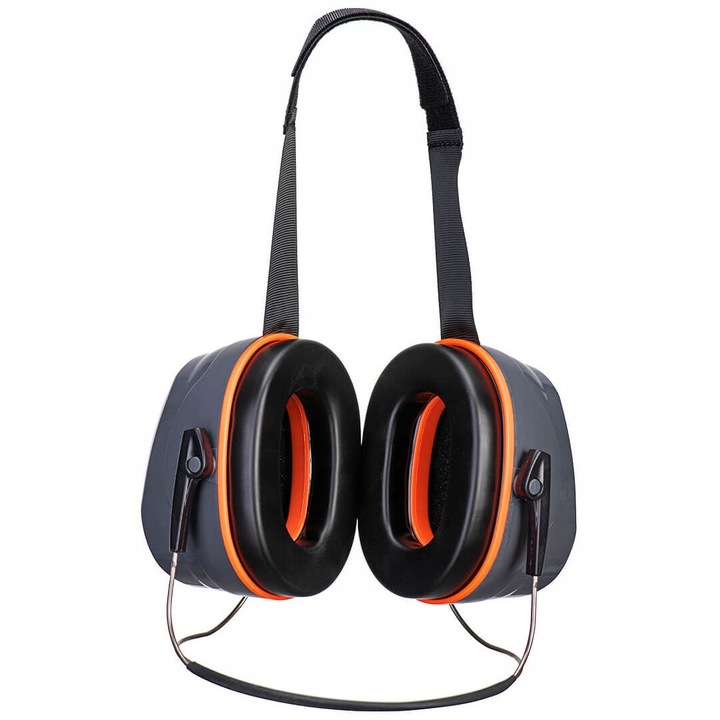 Casti de protectie, Portwest, Negru, ABS/TPR/Otel carbon