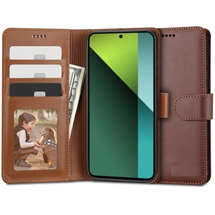 Калъф fixGuard Wallet за Xiaomi Redmi Note 13 Pro 5G / Poco X6 5G, Brown