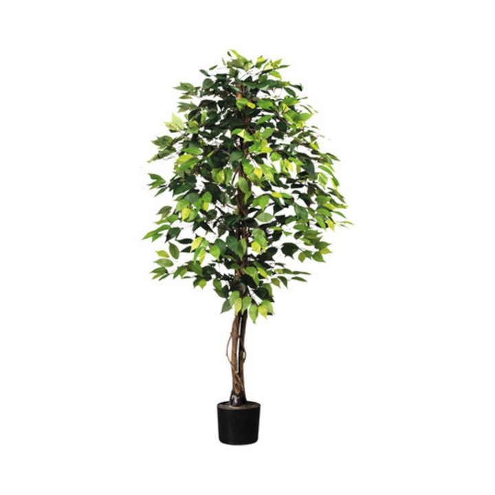 Planta Artificiala Feriga Benjamina In Ghiveci H 150 Cm 840 Frunze Verde